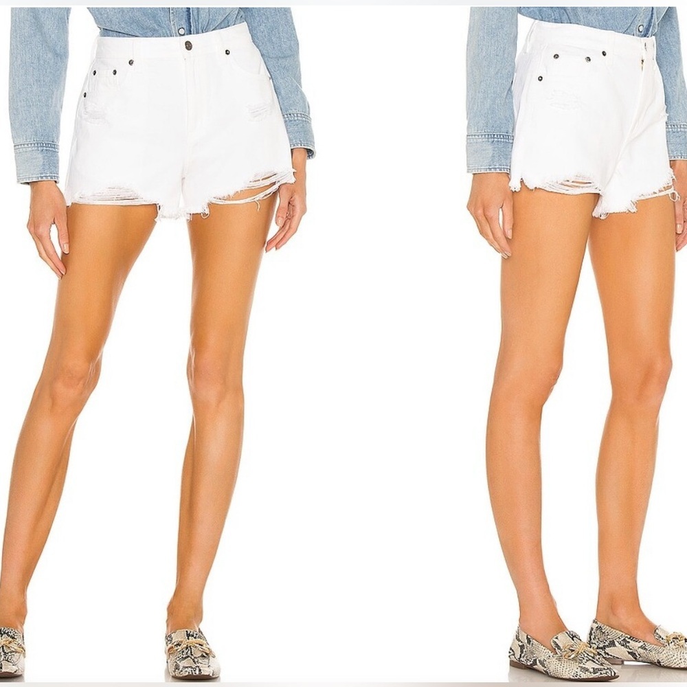 Pistola - Nova High Rise Relaxed Cut Off Denim Shorts